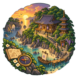 称号『寺院・西の探訪者』の専用イラスト