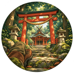 称号『神社初心者』の専用イラスト